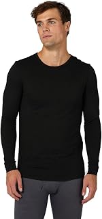 32 Degrees Heat Men's Lightweight Thermal Baselayer Crew Top - Long Sleeve Shirt for Cold Weather Layering