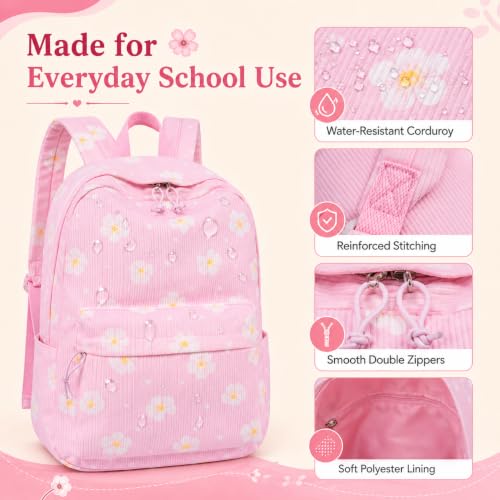 Image of BTOOP School Backpack for Teens Large Cute Bookbag Lightweight 15.6 inch Laptop Bag for Girls Women Casual High School College