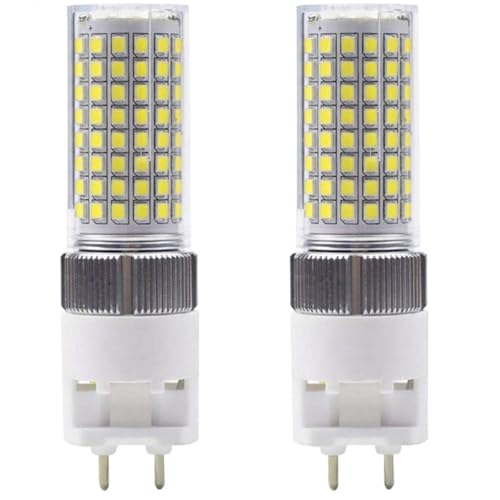 G12 led Bombilla 15W, 2pcs led Bombillas, 1500LM, 15W Equivalente a 150W halógeno, AC100V-277V, ángulo de Haz de 360 ° para la iluminación del hogar(Cool White 6000K)