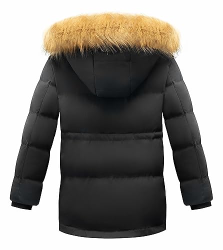 WULFUL Boy's Winter Coat Waterproof Fleece Lined Parka Jackets Kids Hooded Puffer Outerwear2