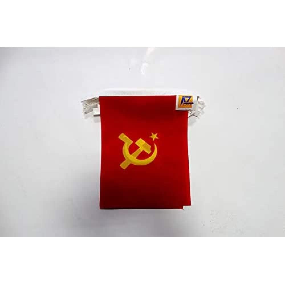 AZ FLAG USSR Central logo Bunting 20 ft 20 flags Light Polyester
