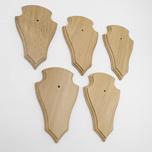 Generisch 5 carteles de trofeos REH en punta de roble claro pequeño AF 19 cm x 11 cm