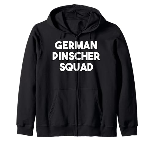 German Pinscher Squad - Funny German Pinscher Dog Lover Zip Hoodie