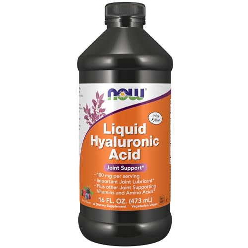NOW Foods Supplements, Liquid Hyaluronic Acid, Delicious Berry Flavor, 100 mg Per Serving, 16-Ounce