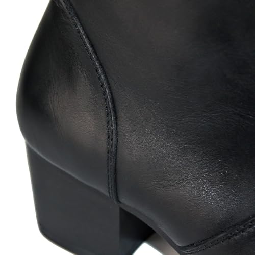 OSSTONE Dress Boot for Men Leather Chukka Designer Boots Casual Heel Shoes Zipper-up OS-VF1088-US4