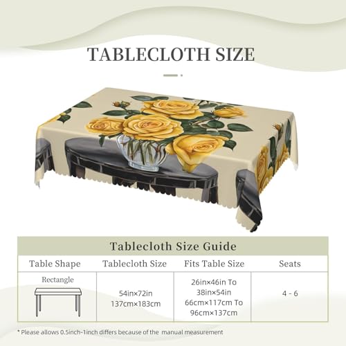 Nappe rectangulaire de cuisine table salle à manger rose jaune