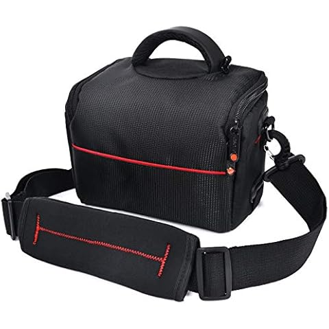 FOSOTO Waterproof SLR Camera Bag Case Anti-Shock Compatible for Sony A6000 A7iii, Nikon Coolpix B500 B600 L340 L330, Canon SX540 SX420 G7X G9X with Extra Rain Cover Portable Compact Camera Bags Cover