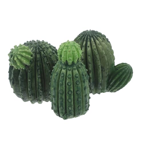 CHICAMPERA 3 Piante Cactus Resina per Micro Paesaggio Decorazione da Te per Casa e Ufficio per Creazioni Uniche e Regali