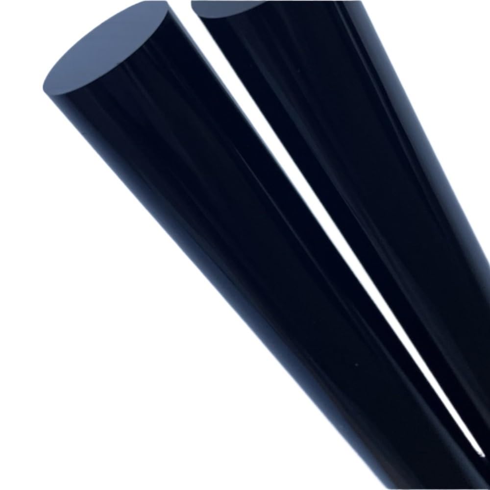 Czarne akrylowe pręty do ciast, grube, okrągłe patyczki od m do 30 mm, idealne do topperów do ciast, akrylowych prętów (30 mm x 150 mm)