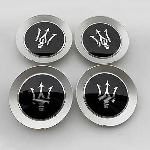 ADDG 4Pcs Wheel Cap Kit 15.2cm Wheel Hub Center Covers Badge Emblem accessories For Maserati Ghibli Granturismo Levante Quattroporte Grecale GranCabrio Cover