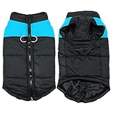 Kuntrona Winter Dog Clothes Waterproof Warm Pet Vest Jacket Coat for Small Medium Large Dogs Roupas para cachorro S M L XL XXL Blue S