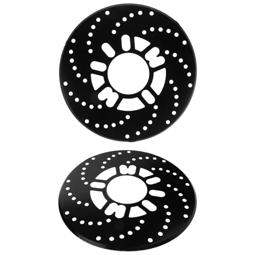Veemoon Cubiertas de Disco de Freno para Coche, 1 Par, Aleación de Aluminio, Color Negro, Protector Decorativo Compatible Múltiples Modelos, Accesorio para Mejorar Apariencia