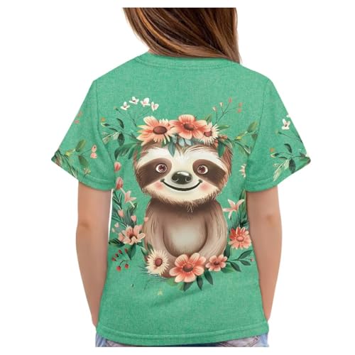 Image of JEOCODY Boys Girls Graphic Tees Funny 3D Printed Short Sleeve T-Shirts 3-16T