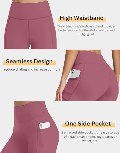 Image of Women's Polyester Stretchable Gym Shorts with Side Pockets High Waist Slim Fit Above Knee Length Activewear Tights Gym Fitness Cycling Running Yoga Shorts for Women
