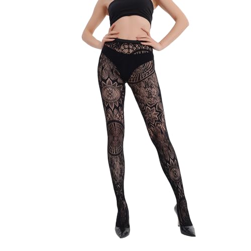Image of Womens Suspender Pantyhose High Waist Fishnet Tights Fishnet Stockings Thigh High Stockings