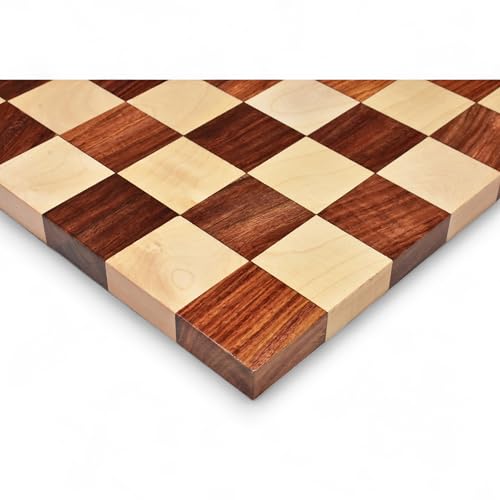 Échiquier en bois dur palissandre doré et érable - Cadeau idéal