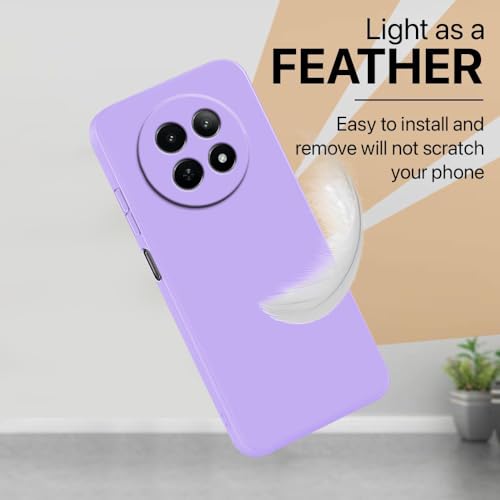 Image of Back Cover | Full Camera Protection | Premium Liquid Silicon Case | Flexible Bumper Case for Realme 12 5G / 13 5G / 12x 5G / C65 5G / Narzo 70x 5G / N65 5G (Purple)