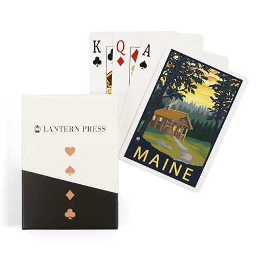 Lantern Press Naipes Poker Cabaña Maine 52 Cartas