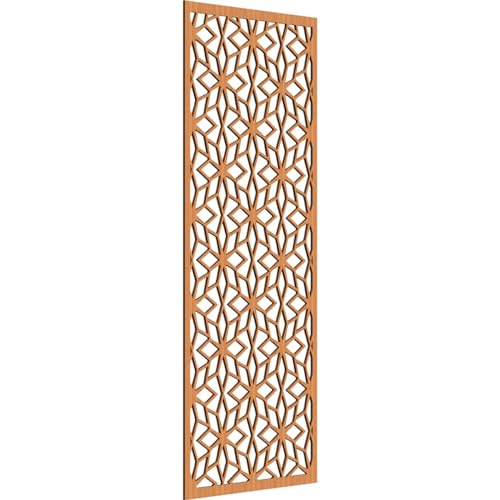 Image of Lake Decorative Pierced Fretwork Wood Wall Panels, 31 3 /8 inchW x 79 3 /8 inchH x 3 /8 inchT, Cherry