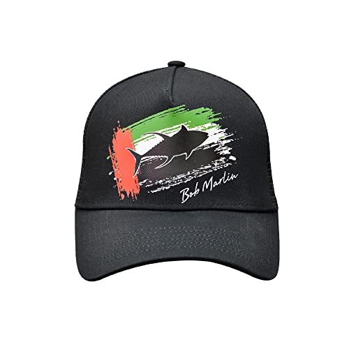 Bob Marlin Trucker Cap Snapback UV+ Sun Protection Fishing Hat for Men and Women Hiking Headwear