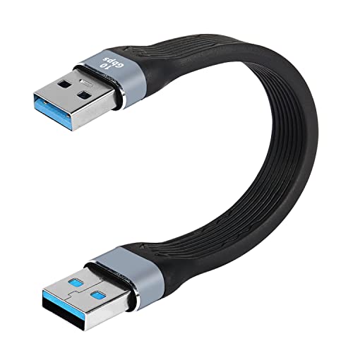 MEIRIYFA 10 Gbit/s USB-zu-USB-Kabel, USB 3.0 Kabel kurzes USB 3.0 Typ A Stecker zu Stecker USB Kabel kompatibel mit Festplatte, Laptop, DVD-Player