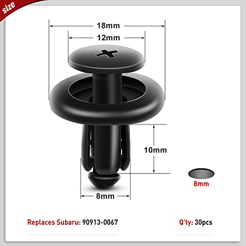 Image of Nilight 100PCS Car Retainer Clips 7mm 8mm 10mm Nylon Push Type Retainer Clips,Bumper Fastener Rivet Clips for Subaru 90914-0007, 90913-0067,90914-0051,1PC Bonus Fastener Remover