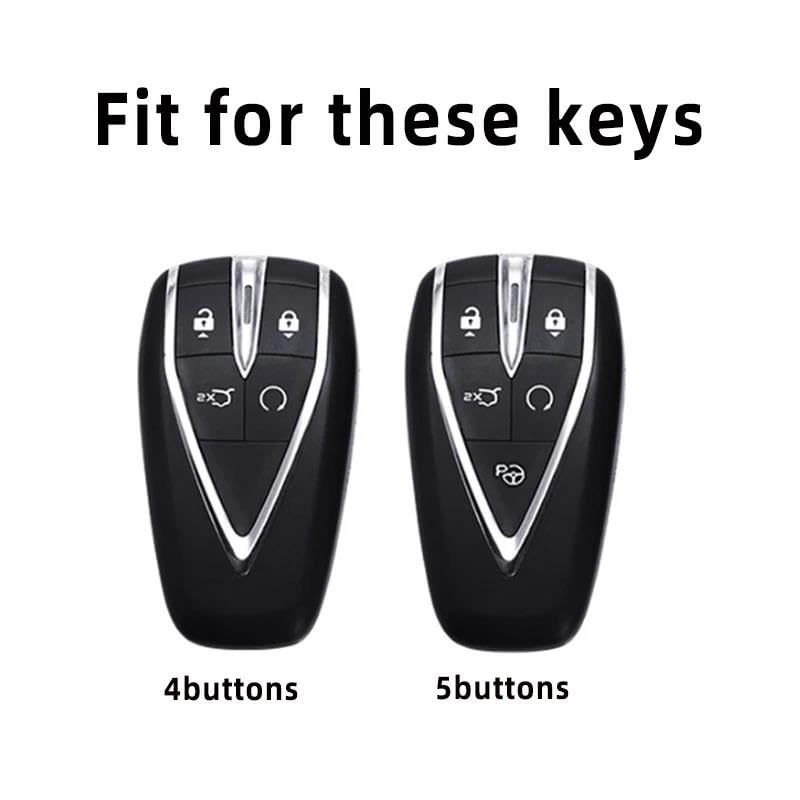Coque de clé Changan CS75 PLUS et CS35 en TPU argent 5 boutons - 3