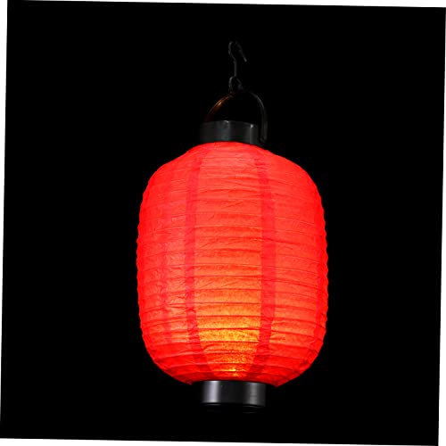Loigohon 1個 冬 メロン型 紙ランタン ? 折りたたみ可能 フェスティバル装飾 ホームインテリア対応 (15X15X22CM,レッド)