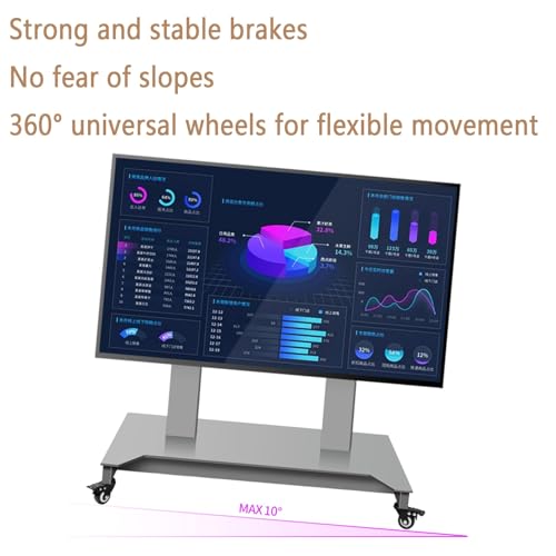 Soporte de TV motorizado con elevador y ruedas ajustable miniatura 6
