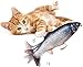 Nincee Juguetes Eléctricos para Peces Catnip, 30CM Electrico Recargable USB Juguetes Simulación Realista de Felpa Pez eléctrica para Masticar Mascotas para Gato Gatito (A)