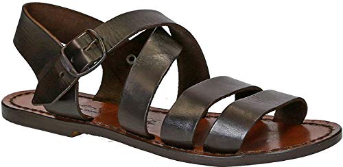 Brown Leather Ladies Franciscan Sandals Handmade in Italy