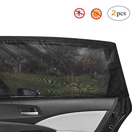 ZATOOTO Sonnenschutz Auto Baby/Kinder, Sonnenschutz Socke mit UV Schutz (2 Stück), Passen Meisten Autos und SUVs, Schwarz