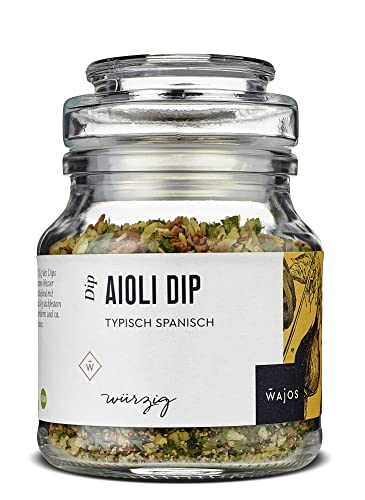 WAJOS Aioli Dip 115 g - typisch spanische Gewürzmischung für Knoblauch Dip | Aioli Gewürz | Aioli Gewürzmischung | Tapas Gewürz