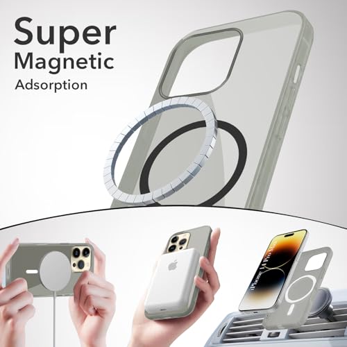 Image of Jkobi Lifetime Anti-Yellow MagSafe Compatible Clear Back Cover Case for Apple iPhone 14 Pro Max (Sleek Hard Crystal | Shockproof and Camera Protection)