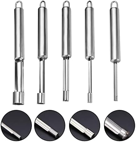 6 Pack Stainless Steel Kitchen Corer Tool Fruit and Vegetable Corer Set for Cherry Pitter strawberry Jalapeno Corer Tomato Vegetable Corer Tool