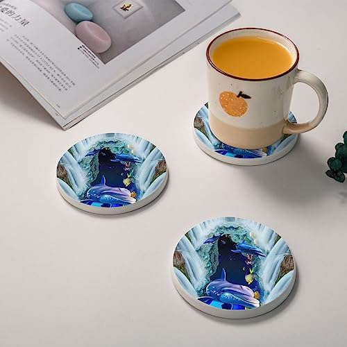 Diatomite résistante à la chaleur : dessous de verre bleu 10 cm pour table