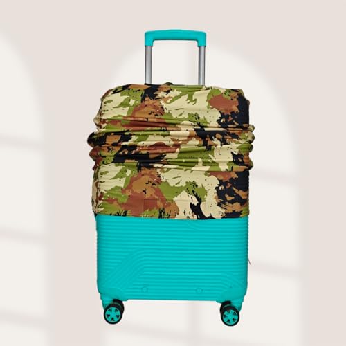 Image of Printed Polyester Suitcase Cover Stretchable Luggage Protector Trolley Bag Cover Travel Accessory (Fogi Malti-M)