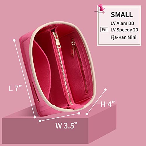 Doxo Purse Organizer Insert, Bag Organizer For Tote & Purse, Bag In Bag, Perfect For Speedy 20 And More(Rose-S) #TOP3