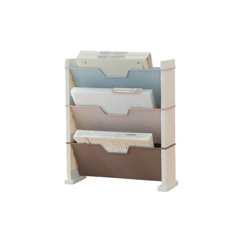 Organizer na biurko, teczka, teczka, teczka na pocztę, tacka na papier i komora pionowa na materiały biurowe (Brown)