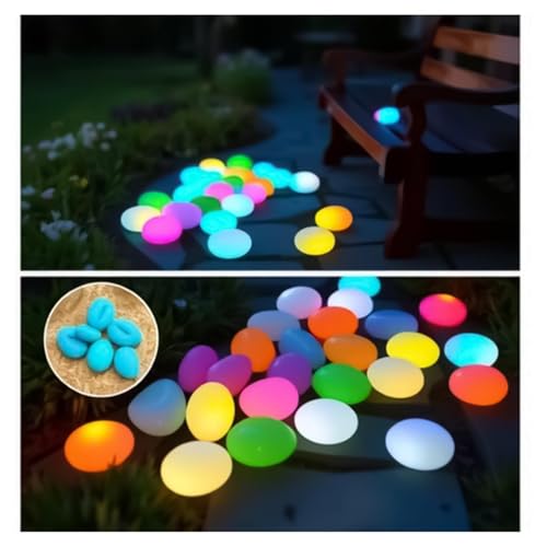 Piedras coloridas brillantes de 1.8 pulgadas para diseño del paisaje del acuario y jardín 8
