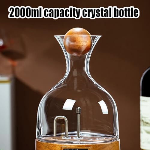 Décanteur de vin électrique avec rotation à 360° - Aérateur intelligent rechargeable pour la maison et les fêtes