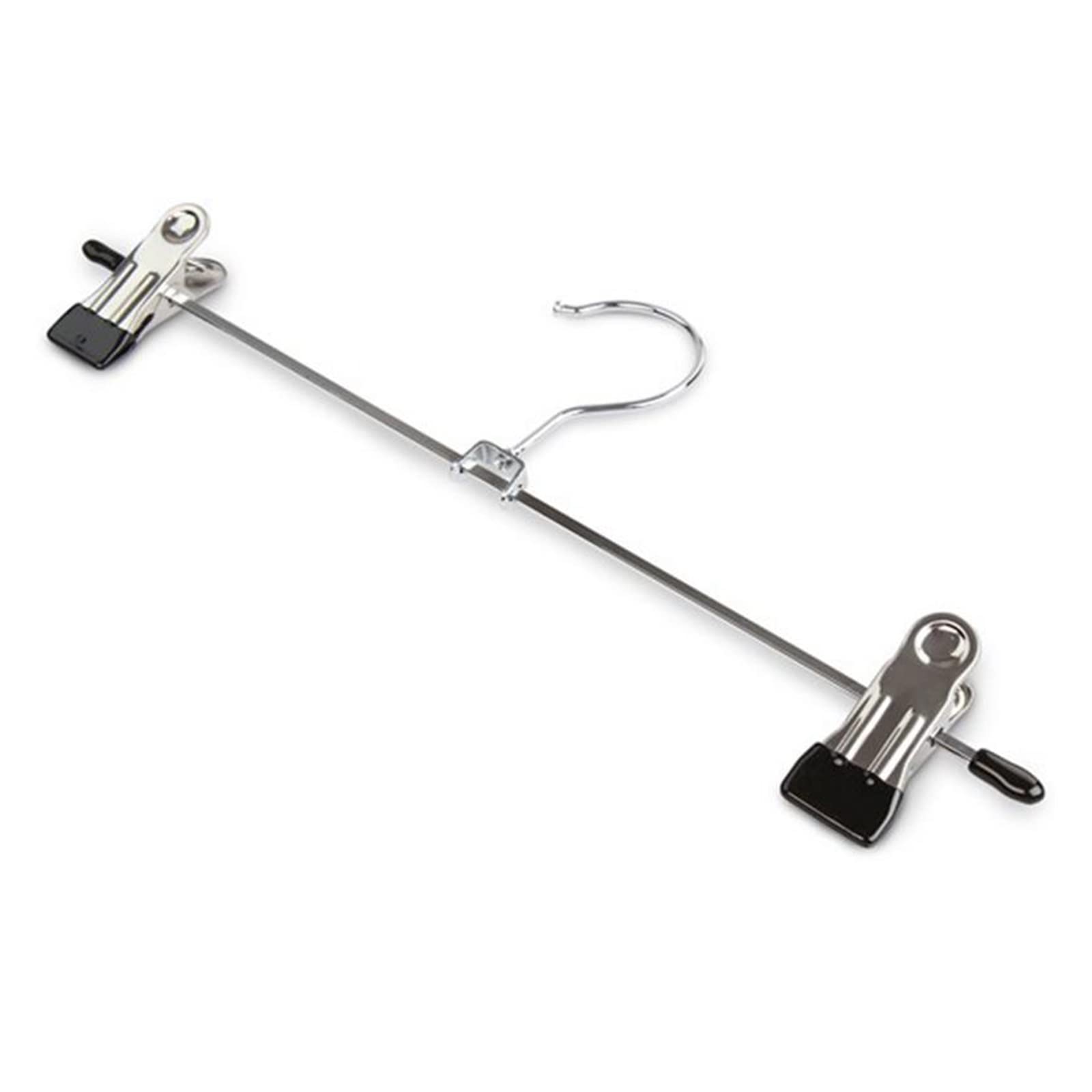 yaoqijie 10 perchas para pantalones y faldas, clips de metal con gancho para ropa y pantalones, organizador de almacenamiento, colgador de almacenamiento, estante de secado duradero (color: 10