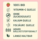 BIO Frucht Snack für Kinder: 6x15g Erdbeeren Gefriergetrocknet BIO – Gefriergetrocknete Früchte – Getrocknete Früchte – Kleine Racker von NutriPur