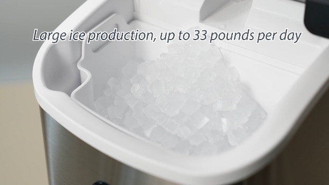 Image of FREE VILLAGE Nugget Ice Maker Countertop, Pebble Ice Maker with Soft Chewy Pellet Ice, 10,000pcs /33lbs /Day, Self-Cleaning, One-Click Operation, Portable Nugget Ice Machine for Home Office Kitchen