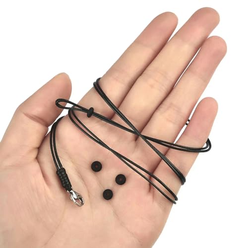 Cordon de collier ciré pour fabrication de bijoux et corde de cire tressée 1mm ZYFSHA 65cm