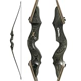 Black Hunter Archery Takedown Bow Longbow American Longbow Adult Right Hand Hunting Wood Bow 60",30-
