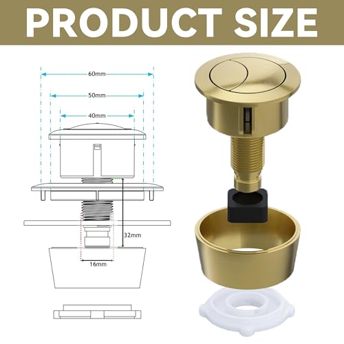 Botón de descarga de inodoro universal kit cisterna doble pulsador 3