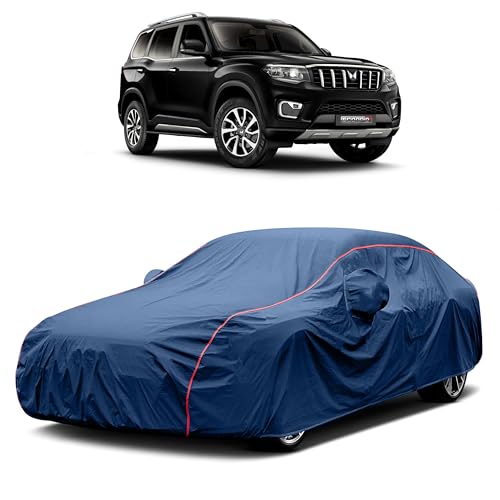 Image of Heavy-Duty Car Cover for Compatible with Mahindra Scorpio N (2022 to 2025 All Models) Deluxe Car Protection Cover ? Waterproof & UV-Resistant All-Season Exterior Protection