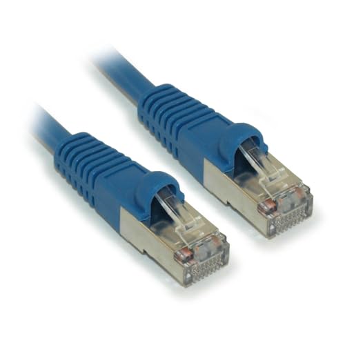 Cable Patch Ethernet Shielded Cat5E 75ft Azul RJ45 miniatura 2