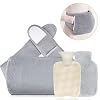 AQhui Hot Water Bottle with Waist Cover, Fluffy Hot Water Bottle Pouch with Soft Belt, Furry Wrap Around Wearable Hot…